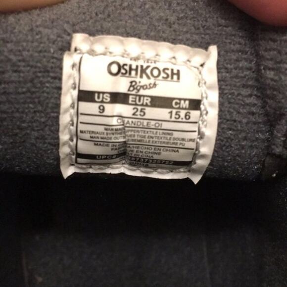 OshKosh BOYS boots size 9 gray nwt faux suede - Picture 7 of 7